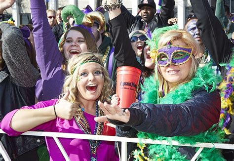St louis mardi gras - Free admission. 1:45 p.m. Soulard Market Park, S. 8th Street. Grand Parade | February 22. Celebrate the end of the annual Mardi Gras festivities at the Grand Parade in Soulard with more than 100 floats and 10 million strands of beads. This year's theme is The Blues, with everything from music to hockey, and more. 11 a.m. Free.
